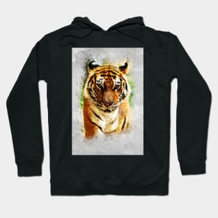 Magnificent Bengal TIGER Abstract Watercolor artwork for the animal lovers Hoodie